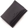 Черный женский кошелек маленького размера из натуральной кожи с монетницей ST Leather 1767236 - 3