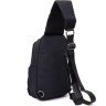 Черная мужская сумка-слинг из нейлона Vintage (20632) - 2