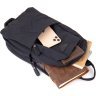 Черная мужская сумка-слинг из нейлона Vintage (20632) - 5