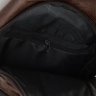 Чоловіча коричнева сумка-рюкзак зі шкірозамінника на дві блискавки Monsen (22109) - 5