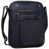 Якісна чоловіча сумка-планшет із натуральної шкіри флотар у чорному кольорі Tavinchi 77536 - 1