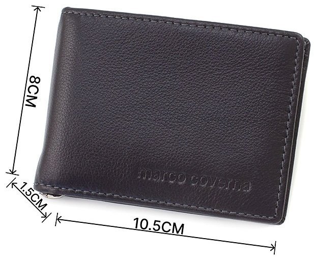 Кожаный мужской зажим для денег и карточек Marco Coverna (16573) фото №3 Кожаный мужской зажим для денег и карточек Marco Coverna (16573) modnotak фото №3