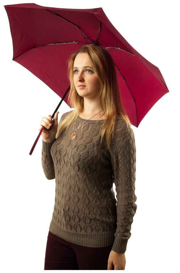 Зонт женский Fulton Soho-1 L793 Wine (механика, складной, однотонного бордового цвета) 107936 modnotak фото №2