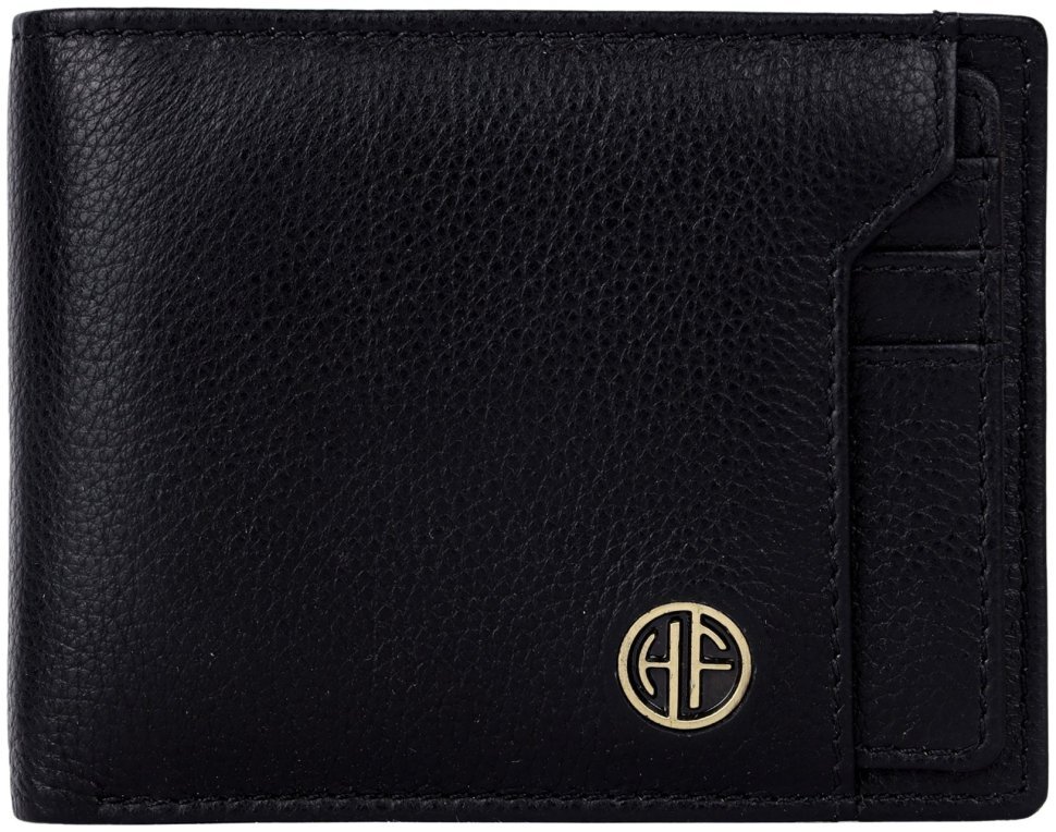 Кожаный мужской кошелек с монетницей и съемным блоком для карт Hammonds Flycatcher HF577 черный 108036 modnotak фото №1