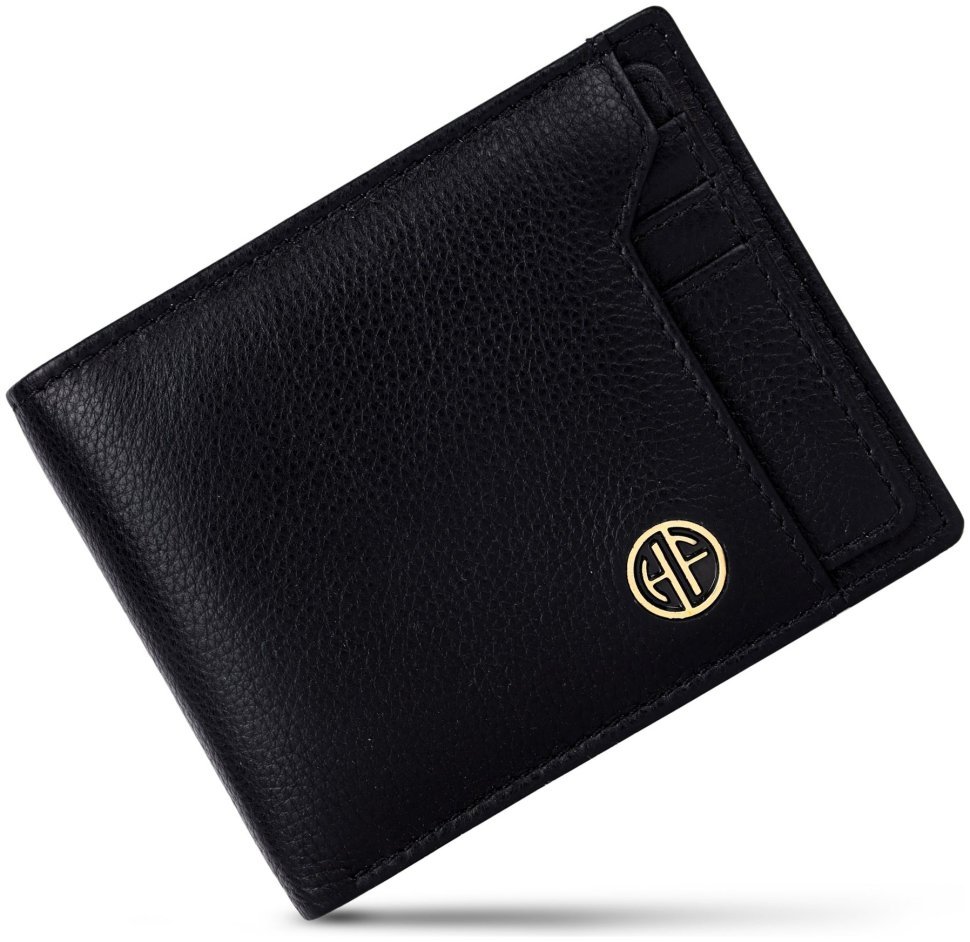 Кожаный мужской кошелек с монетницей и съемным блоком для карт Hammonds Flycatcher HF577 черный 108036 modnotak фото №6