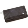 Великий шкіряний гаманець коричневого кольору на змійці KARYA (1072-071) - 4