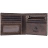 Мужское портмоне из винтажной кожи коричневого цвета с акцентной строчкой Visconti Shield 68836 - 3