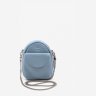 Голубая женская мини-сумка из фактурной кожи на цепочке BlankNote Kroha 79036 - 2