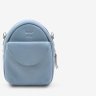 Голубая женская мини-сумка из фактурной кожи на цепочке BlankNote Kroha 79036 - 4