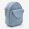 Голубая женская мини-сумка из фактурной кожи на цепочке BlankNote Kroha 79036 - 1