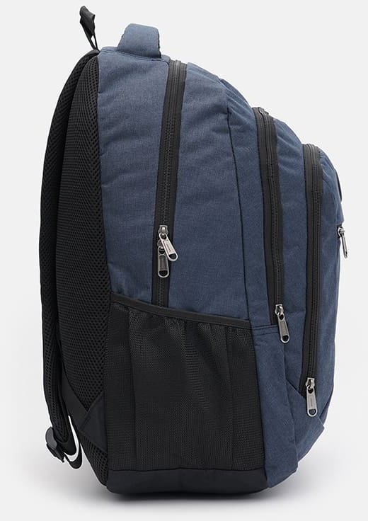 Большой синий мужской рюкзак из полиэстера на три молнии Aoking (59136)