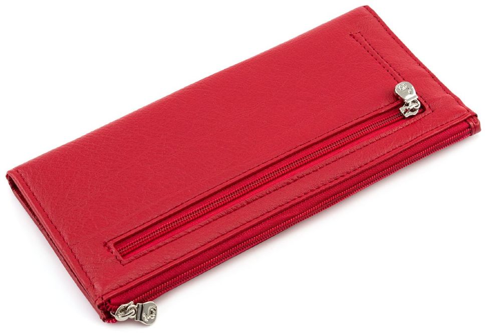 Червоний тонкий гаманець з натуральної шкіри Marco Coverna (16729)