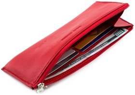 Червоний тонкий гаманець з натуральної шкіри Marco Coverna (16729)