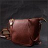 Жіноча плечова сумка з натуральної шкіри коричневого кольору Vintage 2422300 - 7
