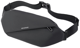 Мужская поясная сумка из качественного текстиля Confident 90737 Черная