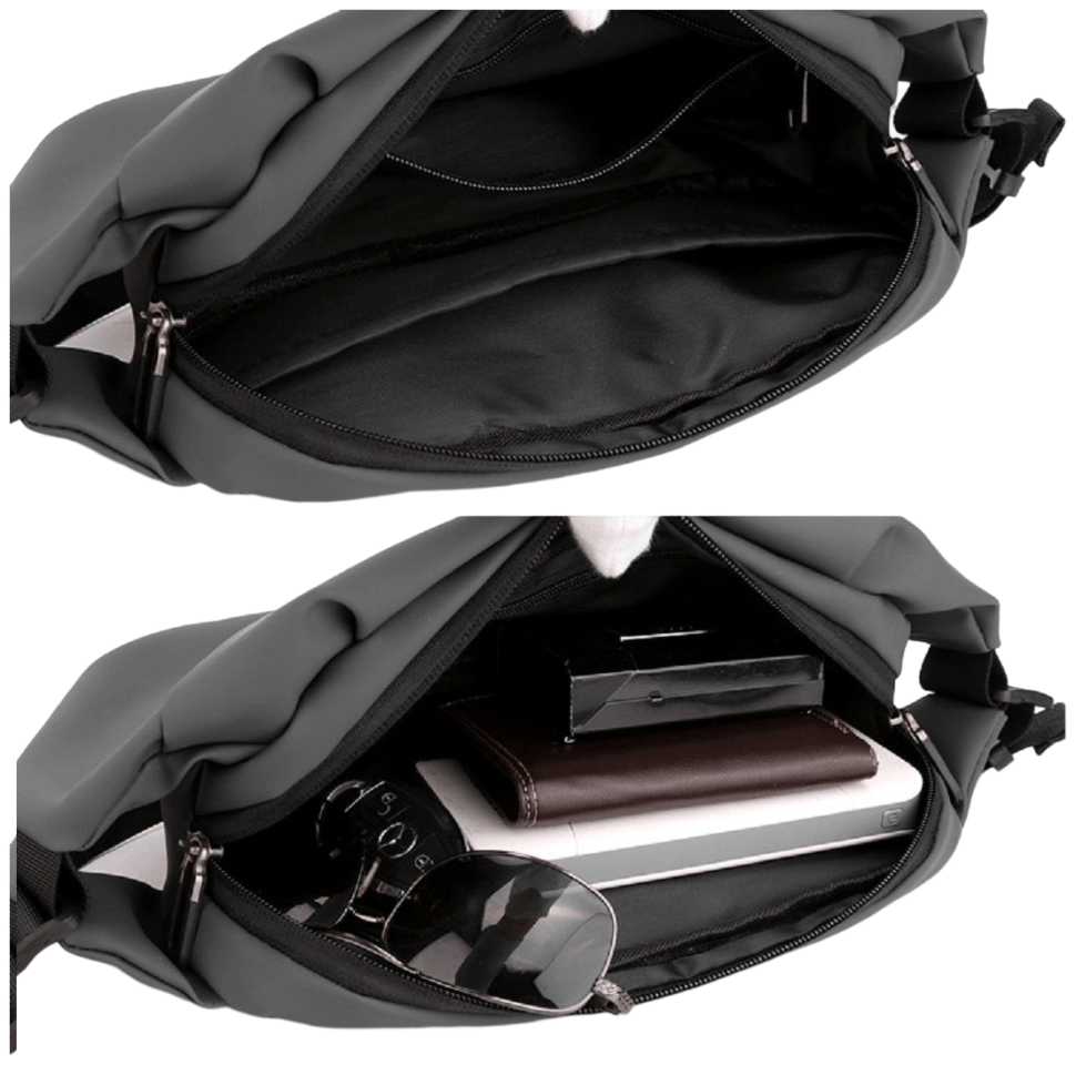 Мужская поясная сумка из качественного текстиля Confident 90737 Черная modnotak фото №3