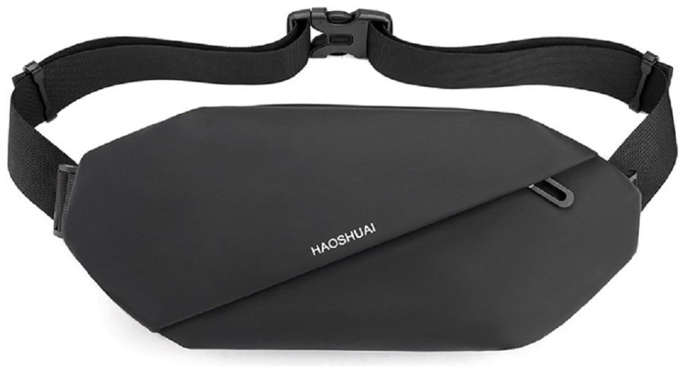 Мужская поясная сумка из качественного текстиля Confident 90737 Черная modnotak фото №9