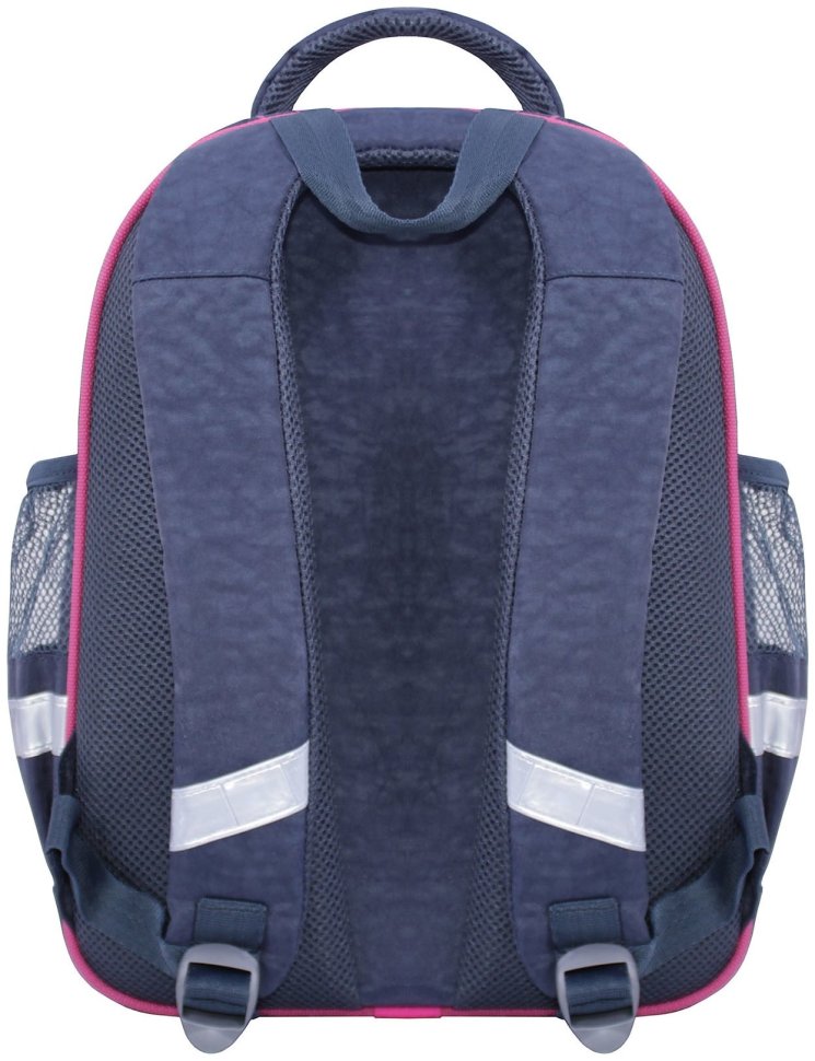 Рюкзак серого цвета школьный для девочки с принтом единорожки Bagland 111137 modnotak фото №3