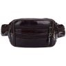 Темно-коричневая мужская сумка на пояс из натуральной кожи Borsa Leather (15631) - 1