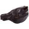 Темно-коричнева чоловіча сумка на пояс з натуральної шкіри Borsa Leather (15631) - 2