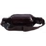Темно-коричневая мужская сумка на пояс из натуральной кожи Borsa Leather (15631) - 3