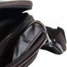 Темно-коричневая мужская сумка на пояс из натуральной кожи Borsa Leather (15631) - 4