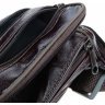 Темно-коричневая мужская сумка на пояс из натуральной кожи Borsa Leather (15631) - 5