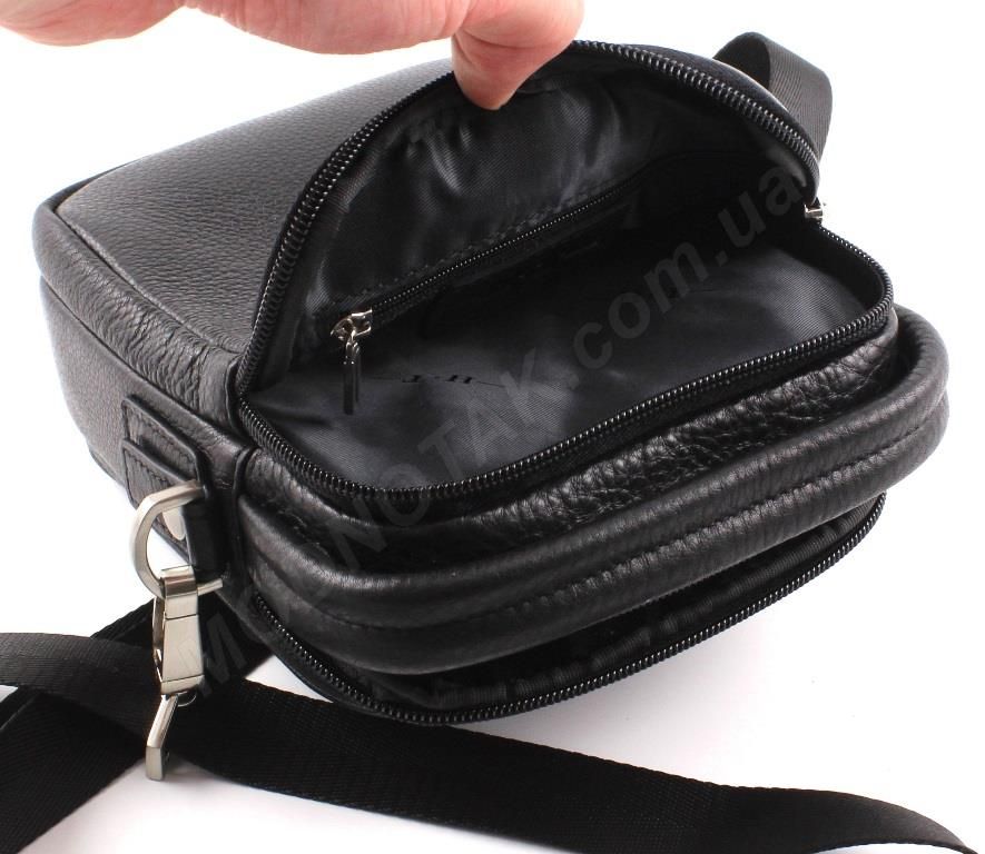 Маленька чоловіча шкіряна сумочка з ручкою H.T Leather (10245)