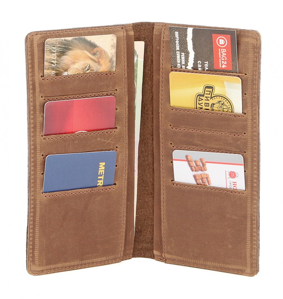 Набор на подарок в комплекте из визитницы, ключницы, обложки на паспорт и кошелька (все из натуральной кожи) от SHVIGEL (0-9005)