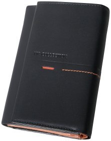 Жіночий чорний гаманець з яскравими вставками Beverly Hills на кнопці Vip Collection 102537