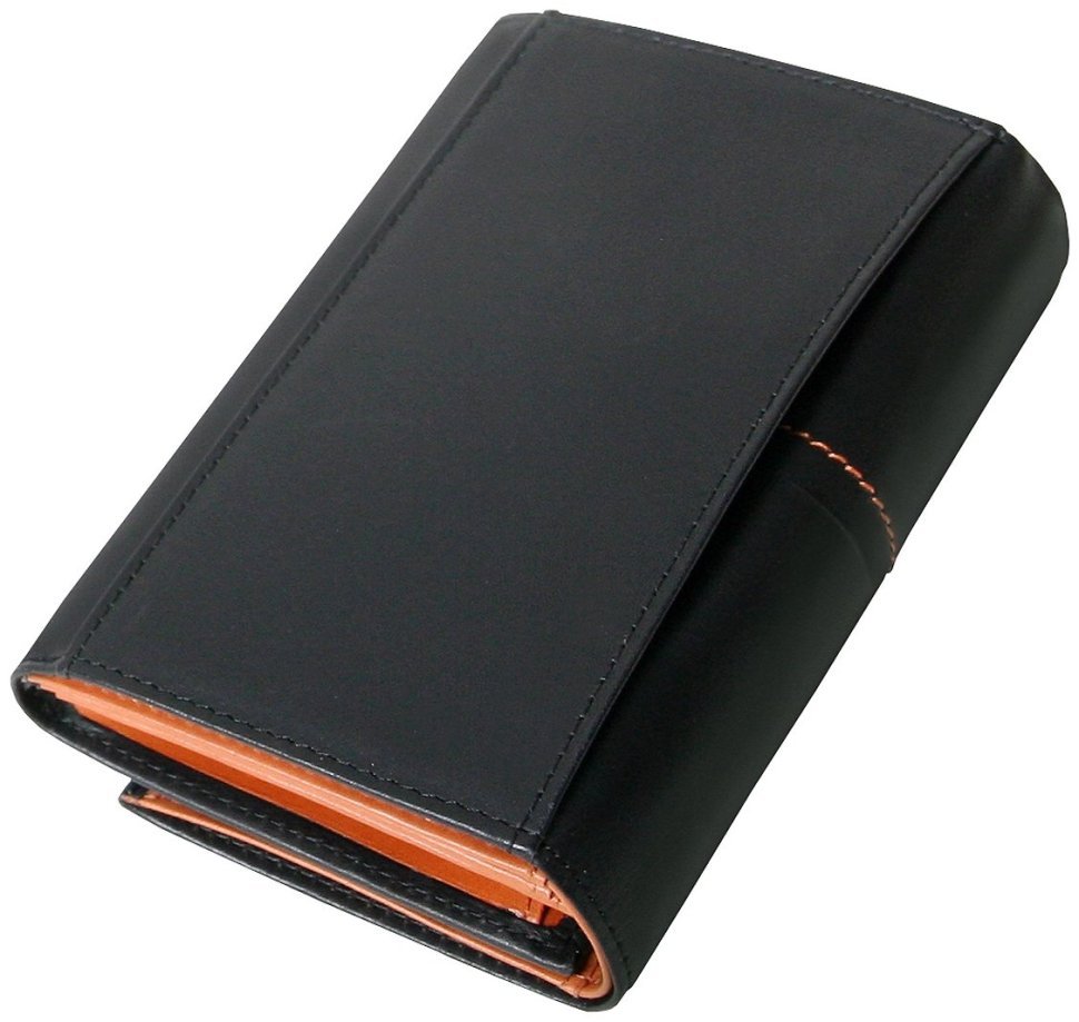 Жіночий чорний гаманець з яскравими вставками Beverly Hills на кнопці Vip Collection 102537 modnotak фото №6