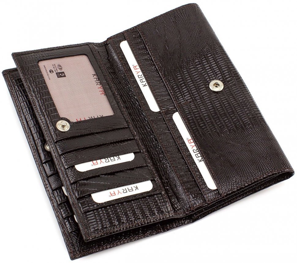 Женский кожаный кошелек на кнопках KARYA (1014-071)