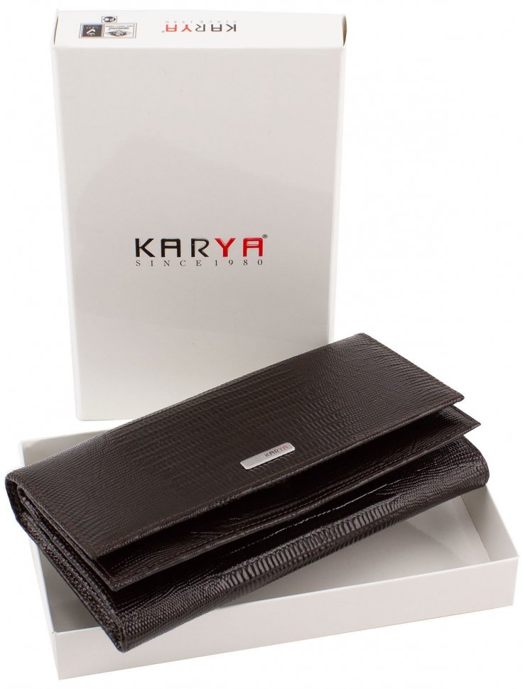 Жіночий шкіряний гаманець на кнопках KARYA (1014-071)