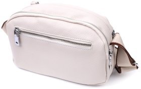 Кожаная женская сумка с двумя отделениями Vintage 22593 Белая