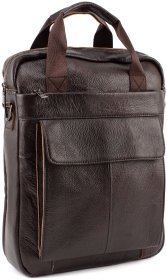 Большая мужская сумка из коричневой кожи Leather Collection (10075)