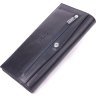 Черный мужской купюрник вертикального типа из гладкой кожи KARYA (2421435) - 2