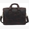 Стильная мужская сумка для документов из лошадиной кожи коричневого цвета Tiding Bag (15738) - 3