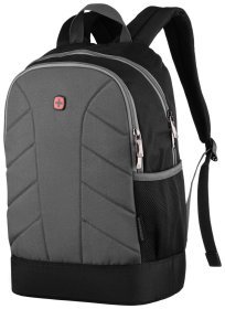 Повседневный мужской рюкзак из прочного полиэстера серого цвета для ноутбука до 16" Wenger Quadma 16" 103637