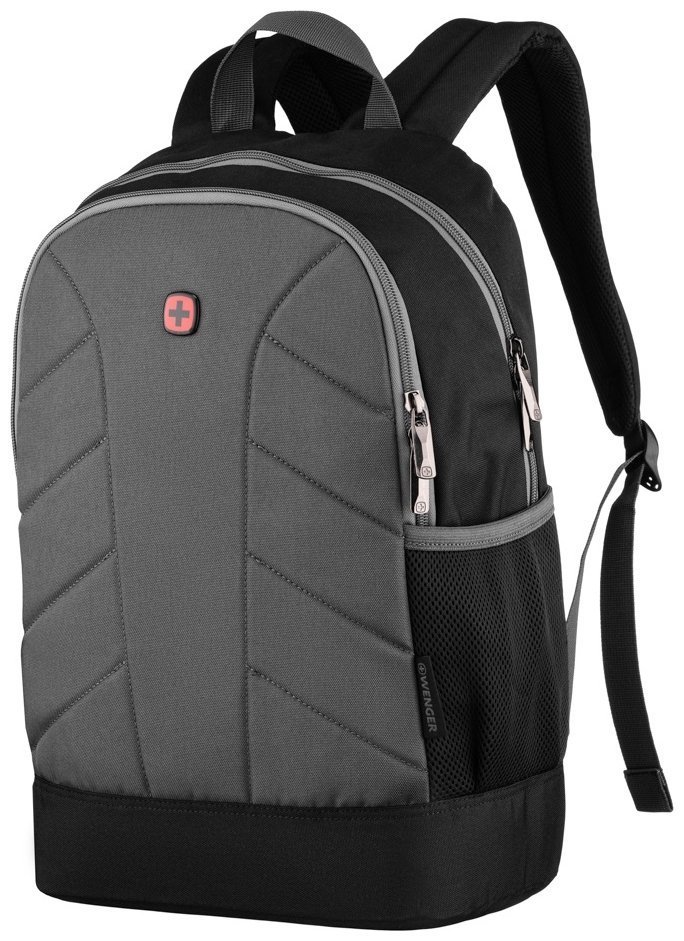 Повседневный мужской рюкзак из прочного полиэстера серого цвета для ноутбука до 16" Wenger Quadma 16" 103637 modnotak фото №1