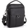 Мужская наплечная сумка-барсетка черного цвета из натуральной кожи Tiding Bag (15912) фото №1 Мужская наплечная сумка-барсетка черного цвета из натуральной кожи Tiding Bag (15912) modnotak фото - 1