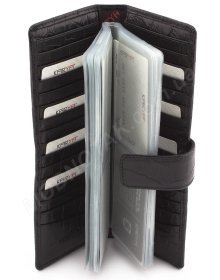Очень вместительная кожаная визитница турецкого производства Karya (18223)