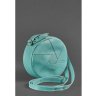 Шкіряна кругла сумка бірюзового кольору BlankNote Бон-Бон (12692) - 4