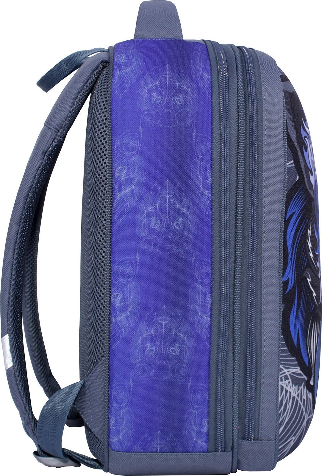 Текстильный школьный рюкзак серого цвета на два отделения Bagland (53837)