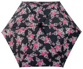 Женский зонт Incognito-4 L412 Floral Sprig (механика, складной, черный с принтом цветка) 93937