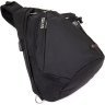Текстильна сумка через плече чорного кольору на блискавці Vintage (20550) - 3