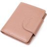 Красивий жіночий гаманець з натуральної шкіри бежевого кольору з хлястиком на кнопці Tony Bellucci (2422020) - 1