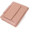 Красивий жіночий гаманець з натуральної шкіри бежевого кольору з хлястиком на кнопці Tony Bellucci (2422020) - 2