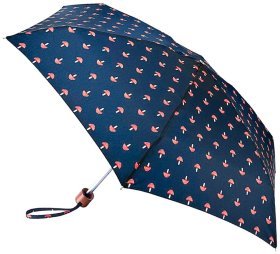 Женский зонт Fulton L501-041130 Tiny-2 Mushrooms (Синий с принтом Грибы, складной, механика) 94337
