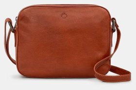 Женская кожаная сумка кросс-боди в коричневом цвете Yoshi Belmont (Великобритания) 94437