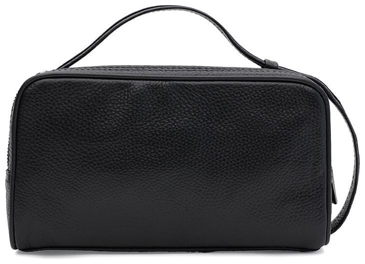 Компактная мужская сумка из натуральной кожи черного цвета Borsa Leather 104537 modnotak фото №3